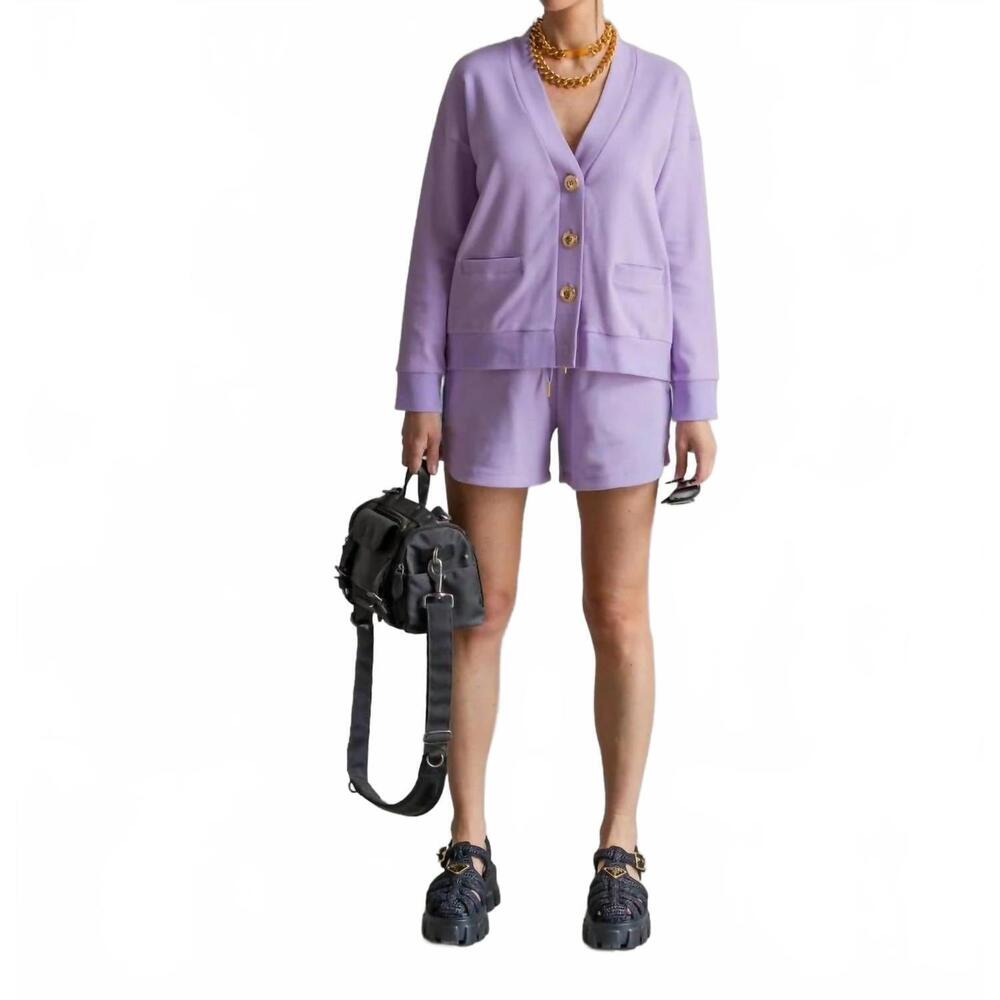 NEW CARE TUCKER court interlock cardigan in lavender